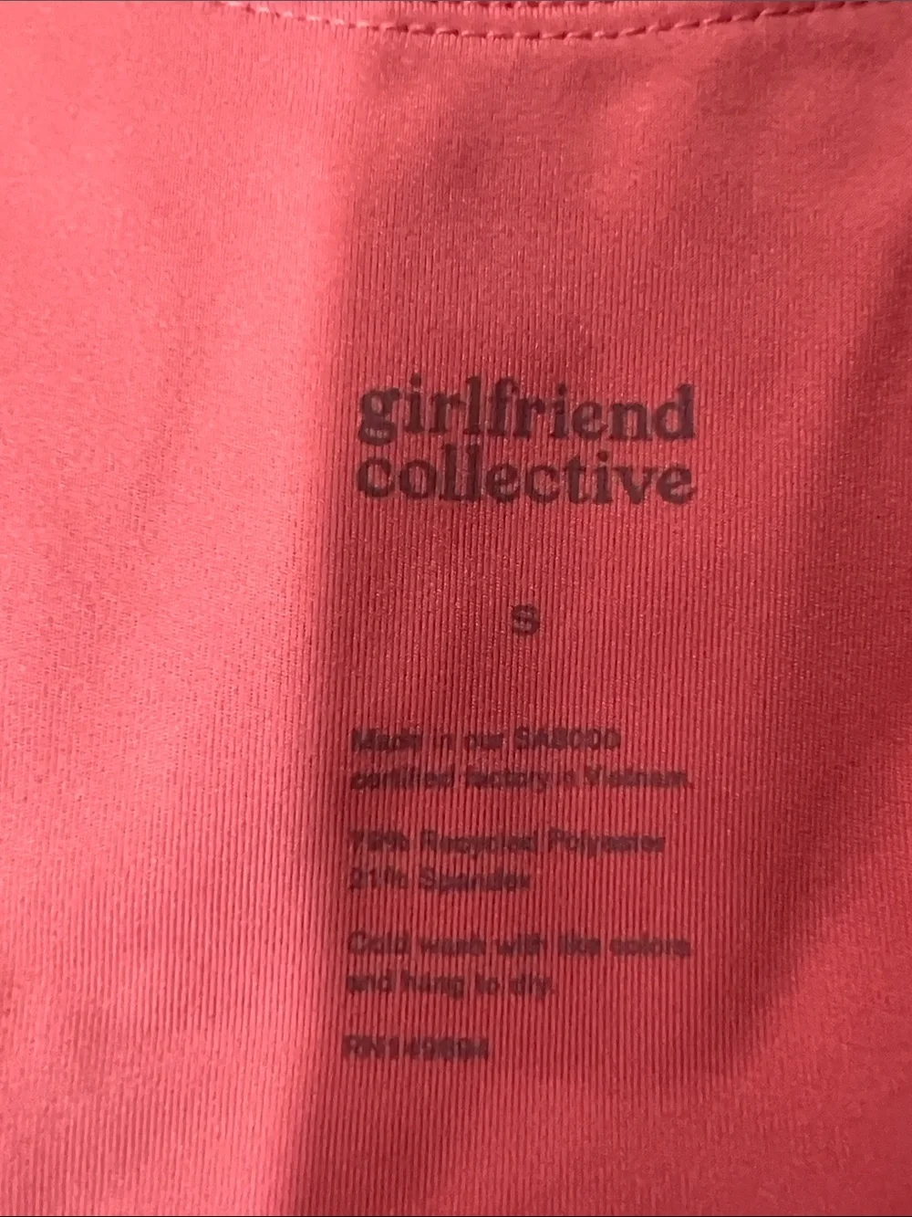 girlfriend collective Coral Peach Racerback Sports Bra